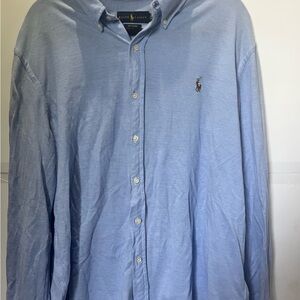 Polo by Ralph Lauren Light Blue Men's mesh Dress Shirt